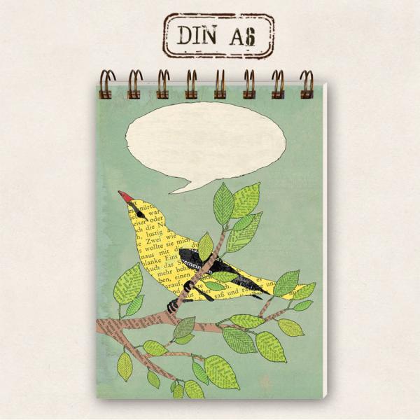 Skizzenblock Notizbuch DIN A6 - Pirol
