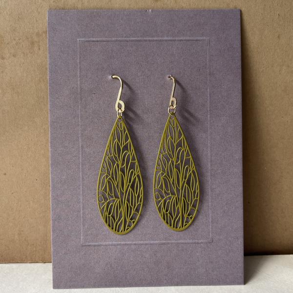 Etched Stainless Steel Earrings – Fairy wings