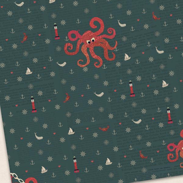 Geschenkpapier : Krake