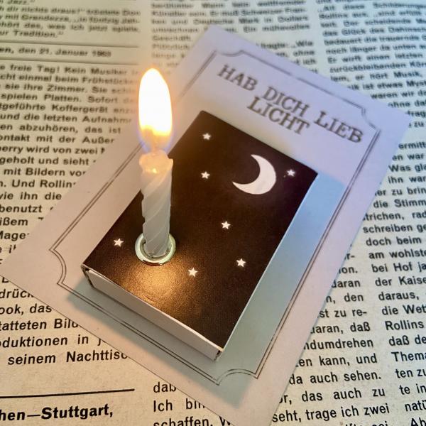 Schachtellicht Mond und Sterne