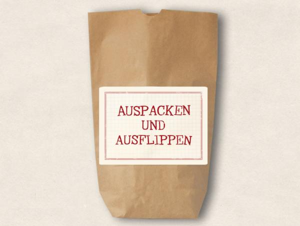 XL Geschenktüte Auspacken - Ausflippen
